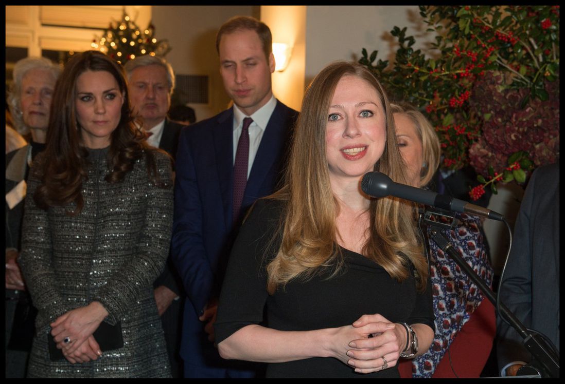 Earlier in the evening, at an evening with Chelsea Clinton<br/>